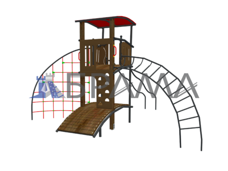 Комплекс дитячий спортивно - ігровий "Вежа"