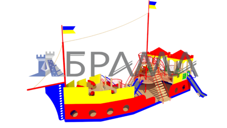 Корабель дитячий "Флагман" з підлогою