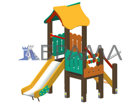 Комплекс детский спортивно - игровой "Гномик" с крышей и счетами